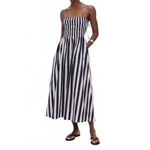 NEW MIKOH talisa striped midi dress in cabana stripe